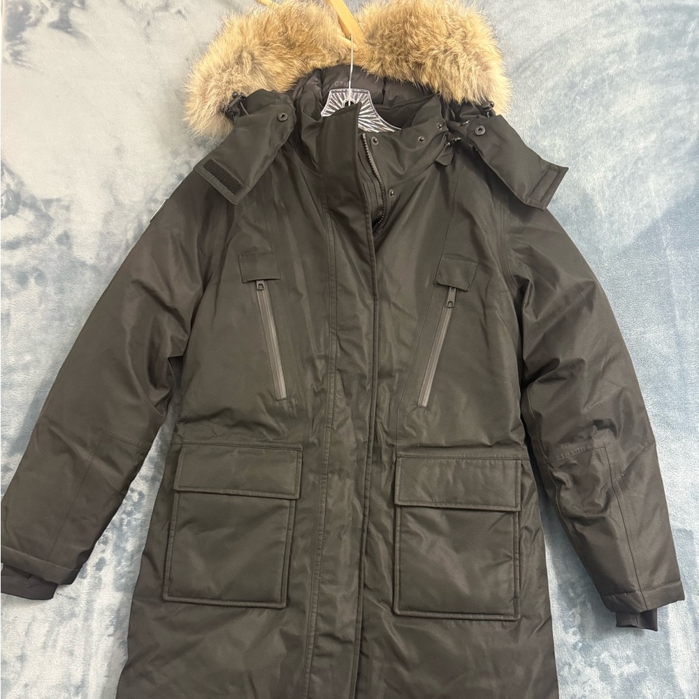 Black Water Repellent Jacket with AquaGuard Zipper